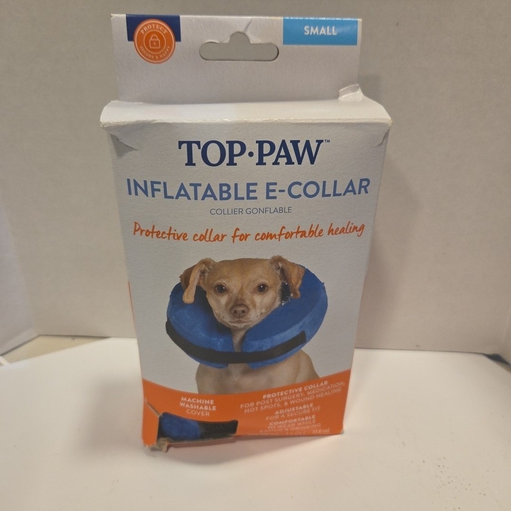 Top Paw Inflatable Tube Cone‎ Blue- Puppy/ Small Dog